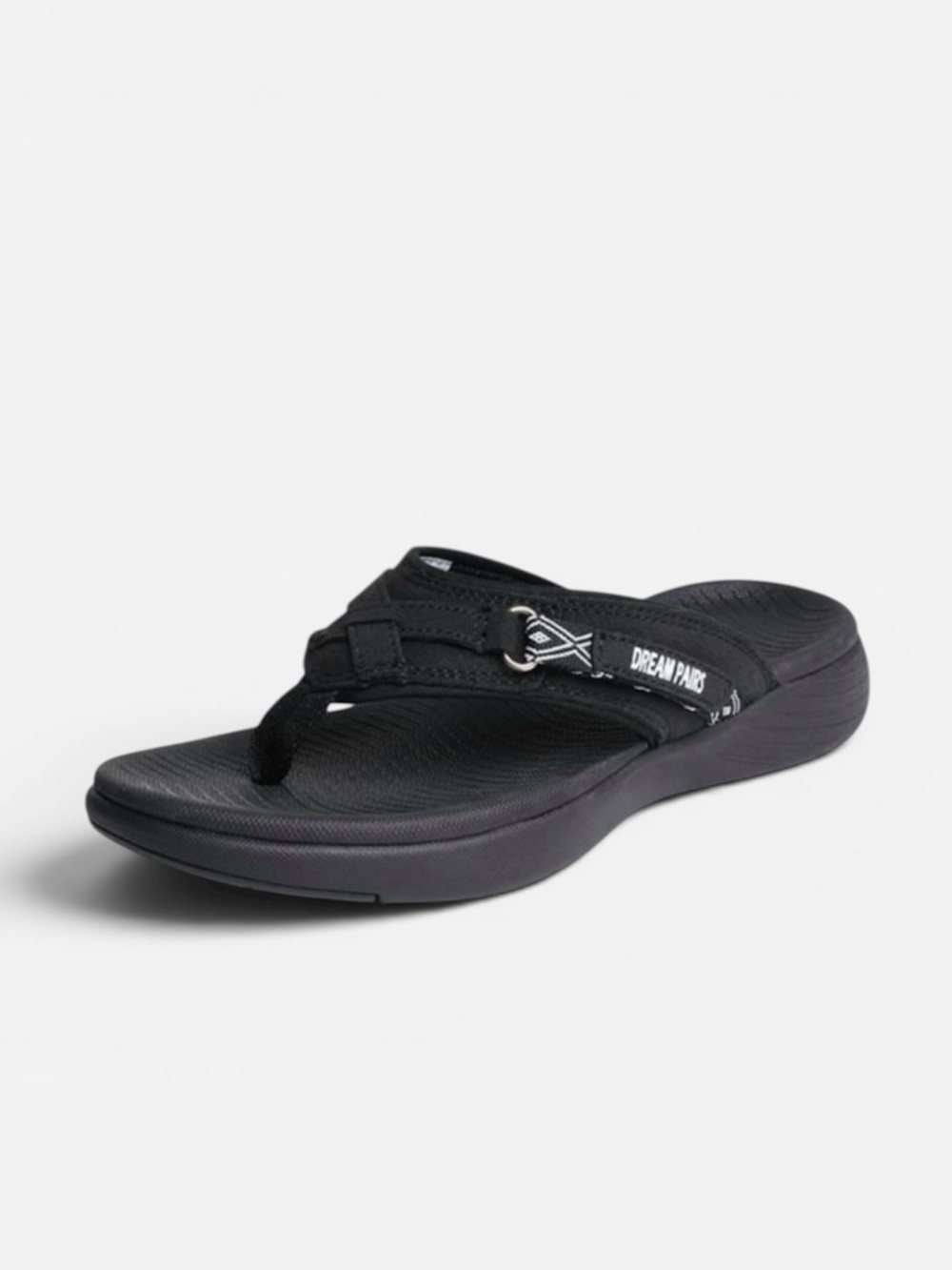 DREAM PAIRS Comfort Arch Support Flip Flop Sandal in Black Size 6 1/2 NEW